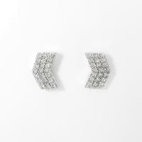 PT／K18WG パヴェ ダイヤモンドピアス