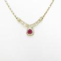 K18YG／K18WG ルビーネックレス