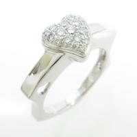 750WG ハート ダイヤモンドリング10％引き