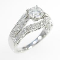 K18WG ダイヤモンドリング 0．665ct・H・SI2・GOOD