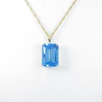 K18YG ブルートパーズネックレス