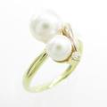 K18YG アコヤパールリング