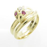 K18YG スネイク ルビーリング