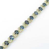 K18YG サファイヤブレスレット