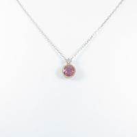 K18YG ピンクサファイヤネックレス