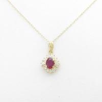 18KTYG／K18YG ルビーネックレス