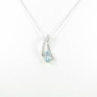 750WG／K18WG アクアマリンネックレス20％引き