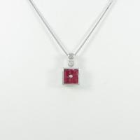 750WG／K18WG ルビーネックレス