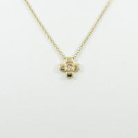 750YG クロス ダイヤモンドネックレス