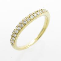 750YG ハーフエタニティ ダイヤモンドリング