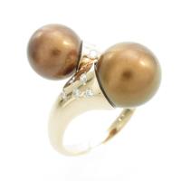 K18PG クロチョウパールリング