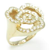 K18PG ローズ ダイヤモンドリング