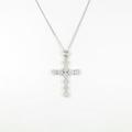 K18WG クロス ダイヤモンドネックレス20％引き