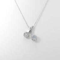 K18WG フラワー ダイヤモンドネックレス20％引き