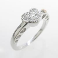 K18WG／K18PG ハート ダイヤモンドリング