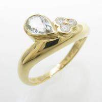 K18YG アクアマリンリング