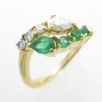 K18YG エメラルドリング30％引き