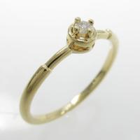 K18YG ソリティア ダイヤモンドリング