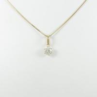 K18YG ダイヤモンドネックレス 0．441ct・L・I1・GOOD