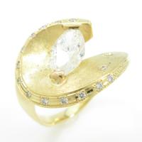 K18YG ダイヤモンドリング