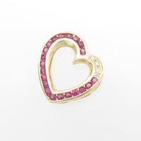 K18YG ハート ルビーペンダント