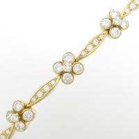 K18YG フラワー ダイヤモンドブレスレット