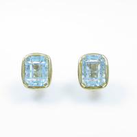 K18YG ブルートパーズイヤリング