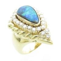 K18YG ボルダーオパールリング