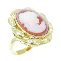 K18YG メノウカメオリング