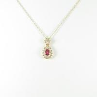K18YG ルビーネックレス
