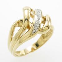 K18YG／PT ダイヤモンドリング