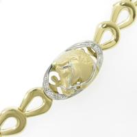 K18YG／PT ホース ダイヤモンドブレスレット