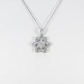 PT／K18WG フラワー ダイヤモンドネックレス30％引き