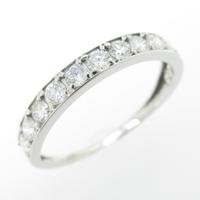 【リメイク】K18WG ハーフエタニティ ダイヤモンドリング