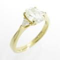 【リメイク】K18YG ダイヤモンドリング 1．137ct・L・I1・オーバルカット