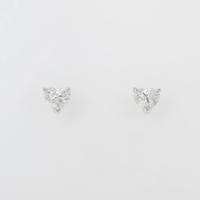 【リメイク】ST／プラチナダイヤモンドピアス 0．300ct・0．306ct・F・SI2?I1・ハートシェイプ20％引き