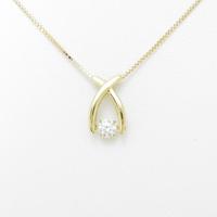 【新品】K18YG ダイヤモンドネックレス 0．224ct・F・SI1・GOOD