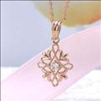 【送料無料・彼女が喜ぶ愛されジュエリー】ちょっとクラシカル風がお洒落K10PGダイヤモンドネックレス