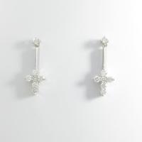 ポンテヴェキオ クロス ダイヤモンドピアス