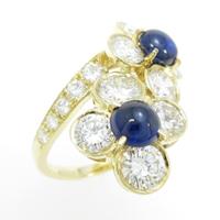 ヴァンクリーフ＆アーペル フラワー サファイヤリング25％引き