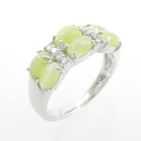 K18WG クリソベリルキャッツアイリング