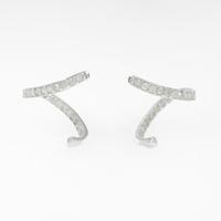 K18WG ダイヤモンドピアス