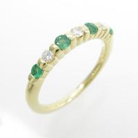 K18YG エメラルドリング