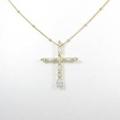 K18YG クロス キュービックネックレス