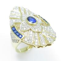 K18YG／K18WG サファイヤリング