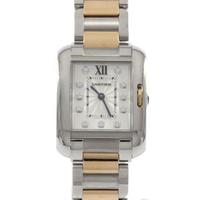 カルティエ WT100024 タンクアングレーズ PGコンビ・11P クォーツ