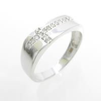 K18WG クロス ダイヤモンドリング10％引き