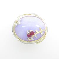 K18YG／PT バード ラベンダーヒスイオビドメ5％引き