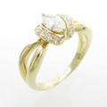 K18YG ダイヤモンドリング 0．388ct・G・SI1・マーキスカット
