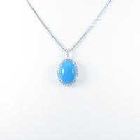 K18WG トルコイシネックレス